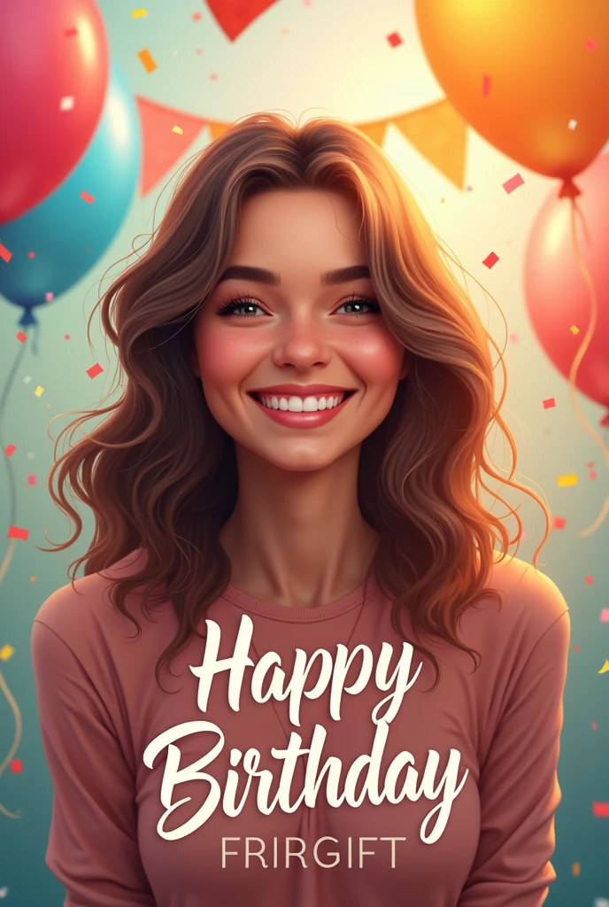 Create a birthday greeting image for a friend and add a birthday message
