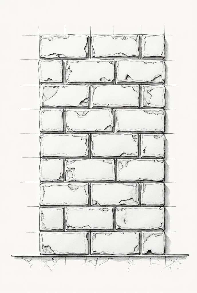 In a plan drawing of a brick wall:
bricks: They are represented as rectangles on the plane.
Mortar Joints: They are indicated by thin lines between the bricks..
Displacement: Bricks in each row are typically offset from those in the rows above and below to provide stability and a visually appealing pattern..