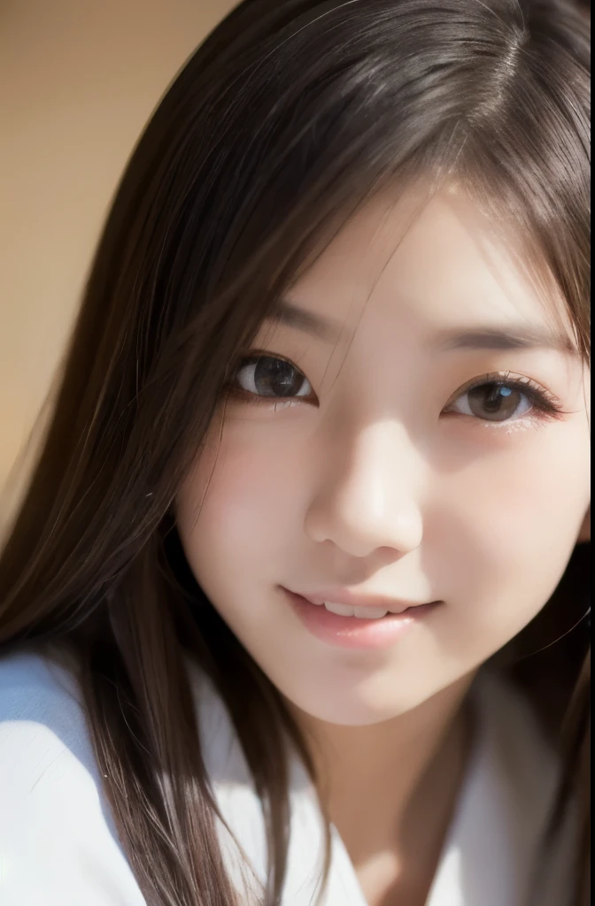 best quality, face focus, soft light, ultra high res, (photorealistic:1.4), RAW photo,(Shinozaki Ai), (fair skin), (kawaii),
1 Japanese girl, solo, cute, smile, (pupil, lights in the eyes), detailed beautiful face, Medium-sized breasts,(high resolution detail of human skin texture),(long hair),(portrait), upper body, white traditional kimono
