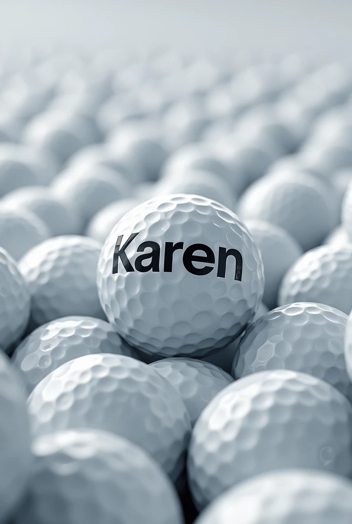 Lots of golf balls、Only one design、letter（Karen）