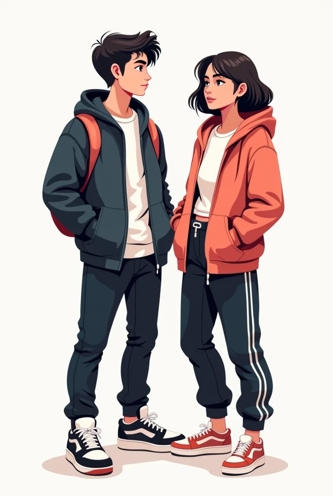 Logo of two young people wearing streetwear