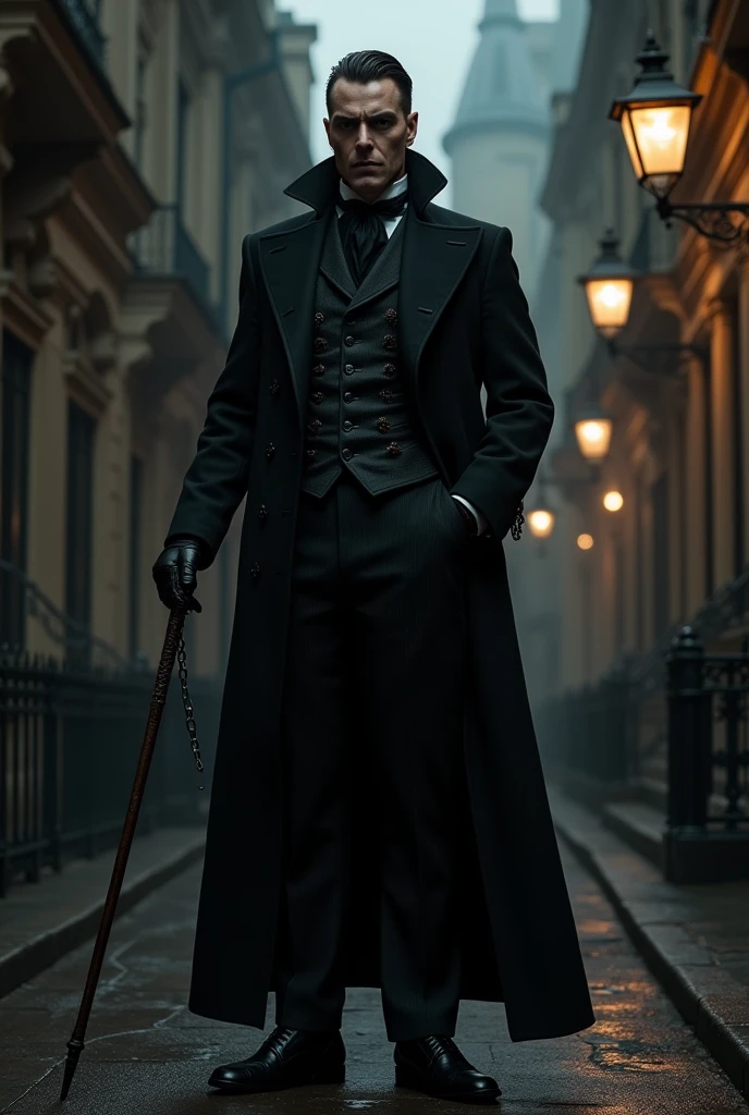 Believe me, a villain whose outfit is dark with black colors but set in the Victorian era