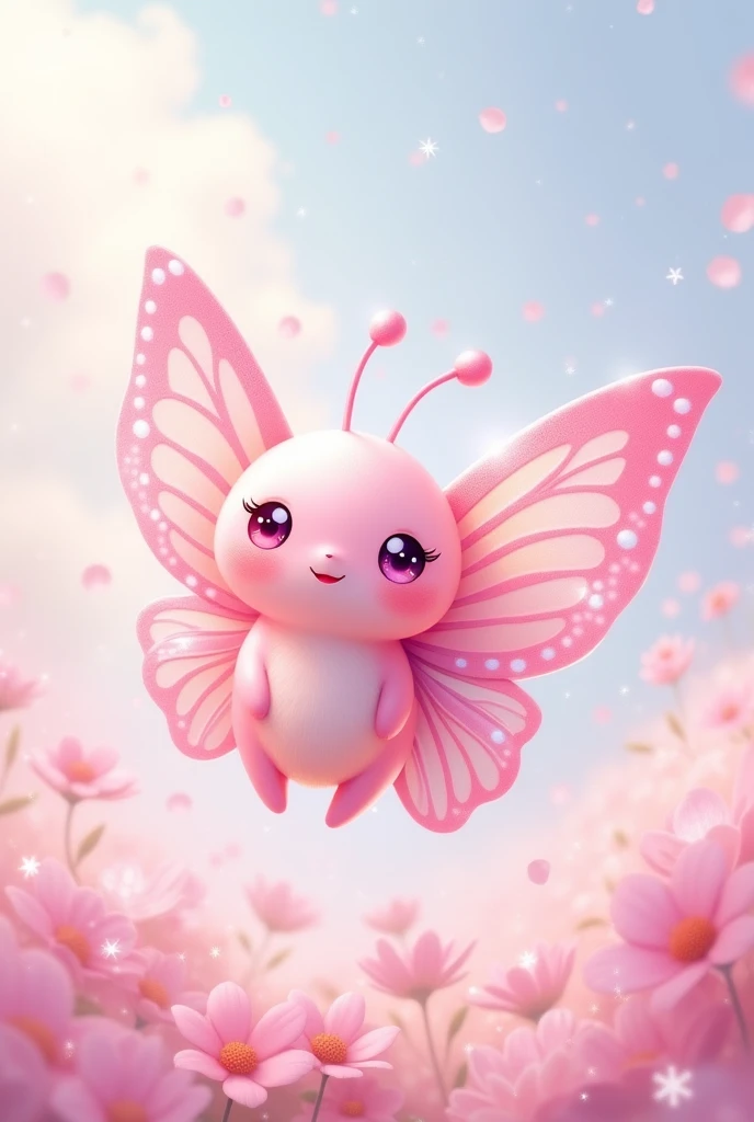 kawaii butterfly pink draw