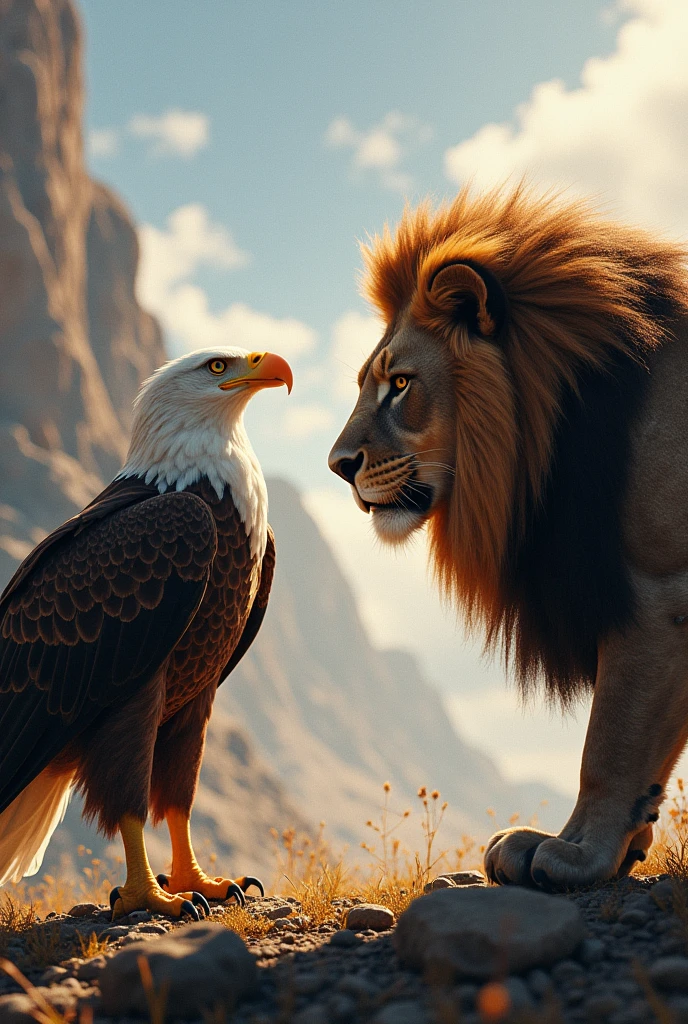 Eagle and lion
