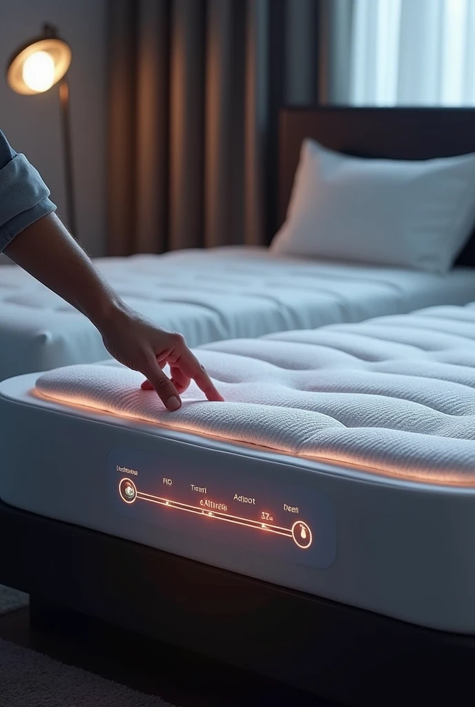 Adjust the mattress to your preferred temperature with a simple touch by a human, and experience the ultimate comfort throughout the night."