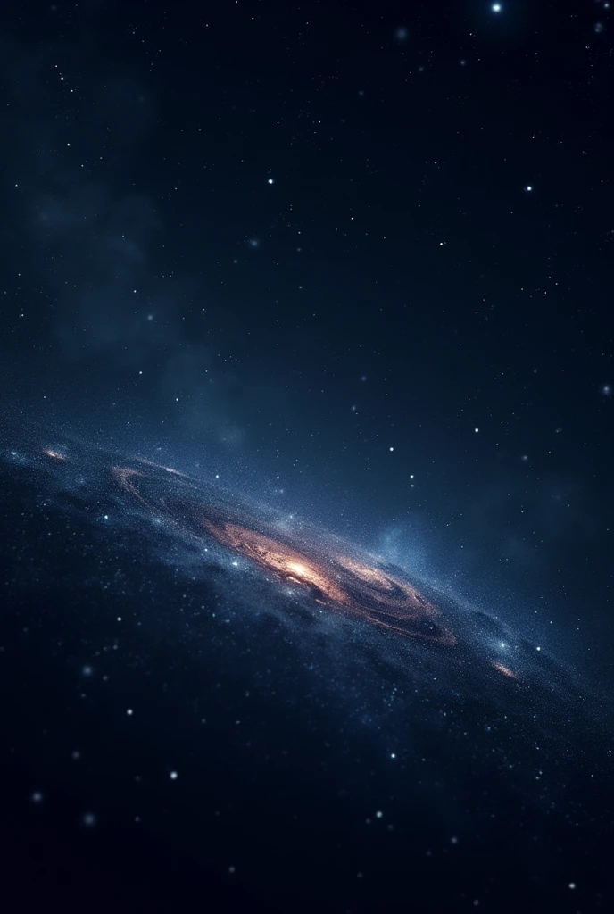 Dramatic animation of space the scene should show a vast, dark space background filled with many stars 