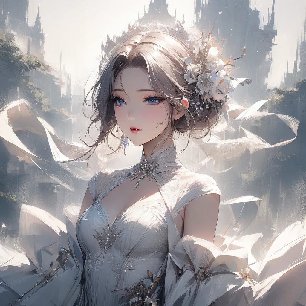 Girl, dreamy eyes, ethereal, elegant, model, calm, attractive, squinted eyes, asian beauty
