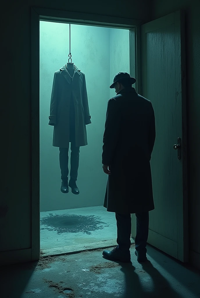 A detective is called to a scene where a man is found hanging from a noose in a completely sealed room. The only thing in the room is a puddle of water on the floor. How did the man manage to hang himself?Answer: He stood on a block of ice, which melted, leaving only the puddle of water.The
