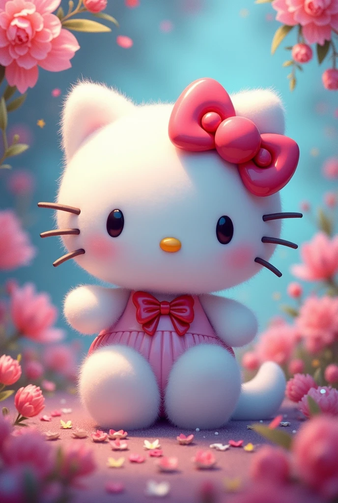 Improve the hello kitty in that same image