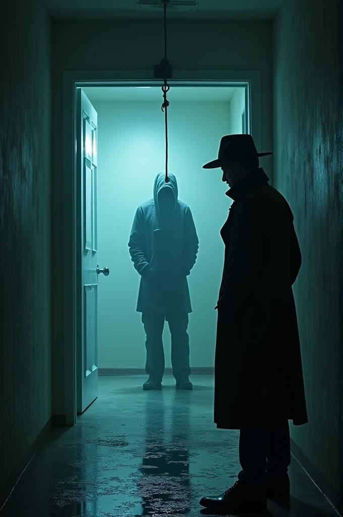 A detective is called to a scene where a man is found hanging from a noose in a completely sealed room. The only thing in the room is a puddle of water on the floor. How did the man manage to hang himself?Answer: He stood on a block of ice, which melted, leaving only the puddle of water.The