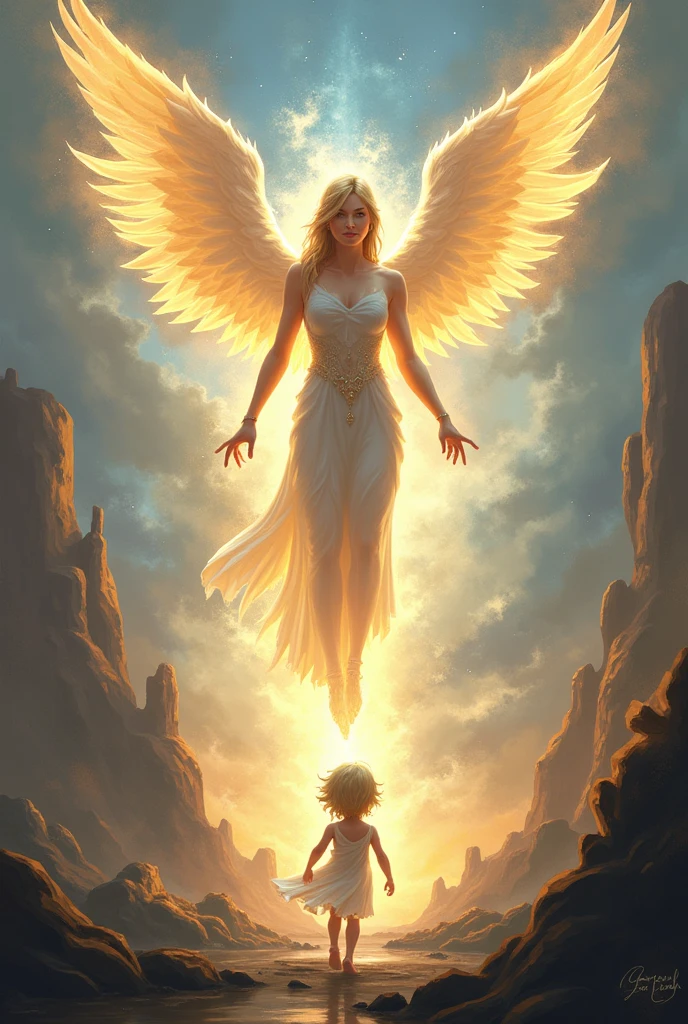Darkar from go to the versh like angel with mecoboy from go to the versh