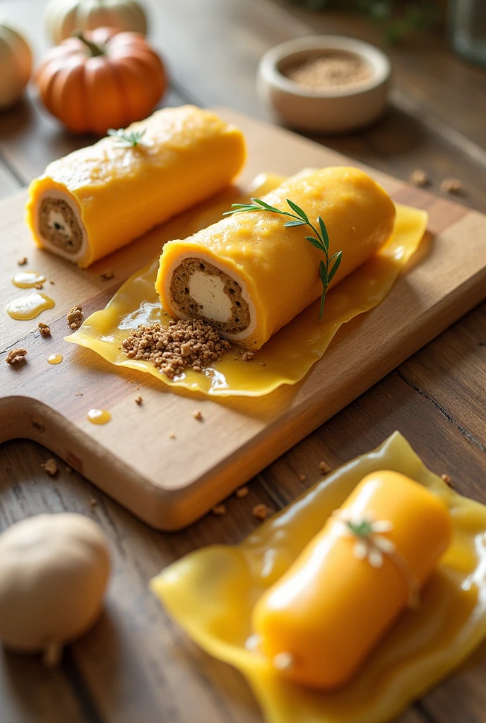 5 different images with Wrapping made with beeswax