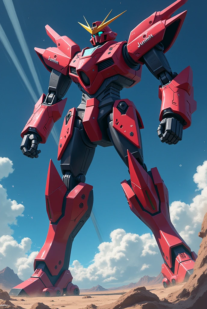 red, Black, Light Red, anime, Giant Robot, fluid, Junmin, Beast, Beast, Fighting, heroic, Thin legs, Super robot full body image, Fighting with the enemy, Simple Background,universe,