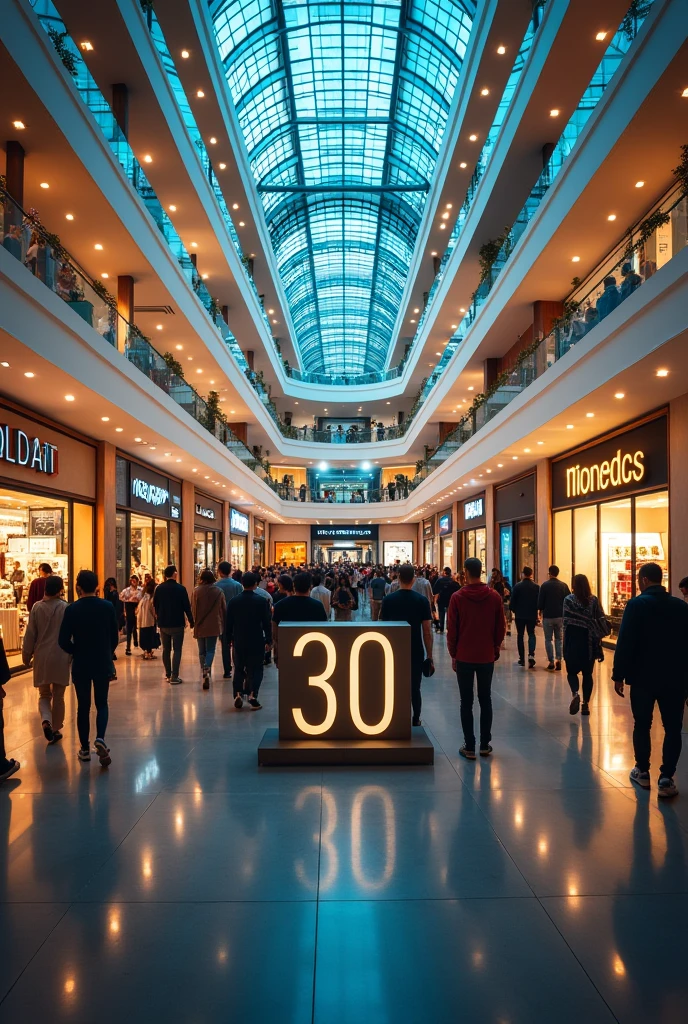 The capital city is constantly changing, but there is one shopping mall that stands out throughout all the changes. This mall is celebrating its 30th anniversary. It is a crowded mall with modern technology and a wide-angle view.