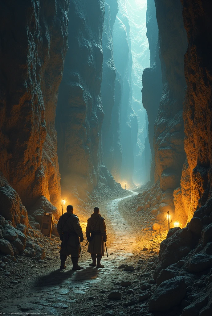 underground mine, two paths to choose