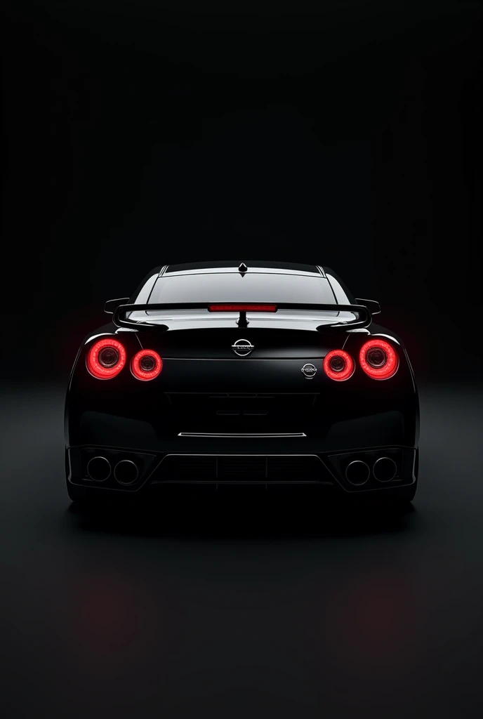 I need wallpapers Gtr-35 car’s left back light just on the wallapper of car just back side in black car and black background and remember the picture should be full back side car