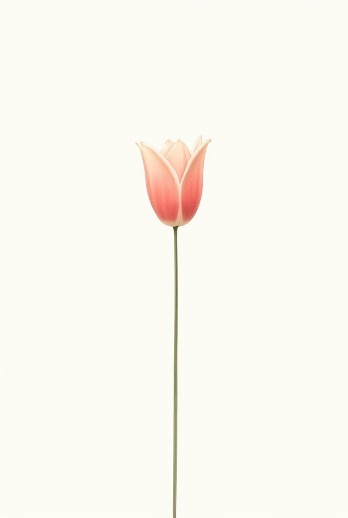 Create a flower with a subtle and minimalist design, warm colors and can be in pink tones, WITH WHITE BACKGROUND