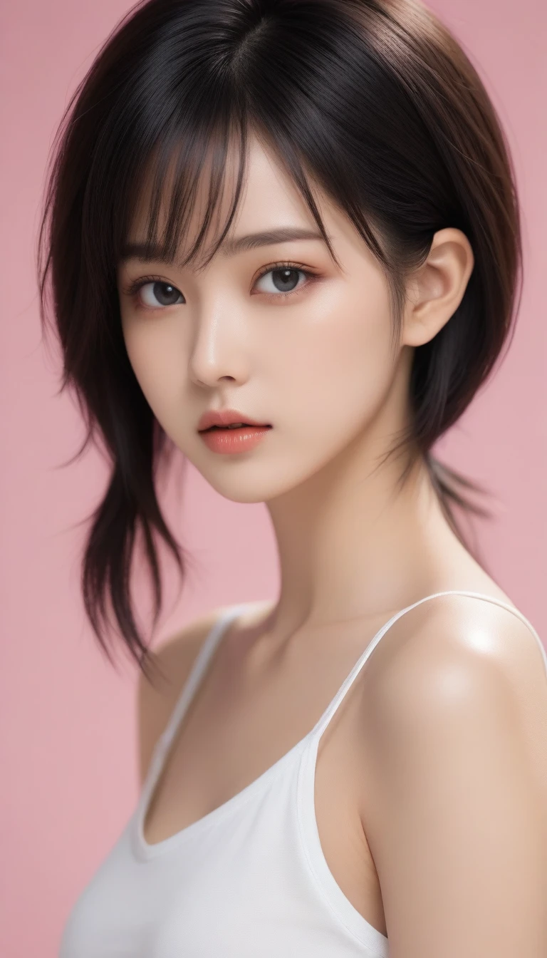 8k, Ultra-high resolution, Highest quality, masterpiece, 三分割法によるphotograph,Surreal, photograph, 1 , (:1.3), cute, cute顔, 細部までBeautiful Eyes, 細かくdetailedに,masterpiece,One Girl:1.2,Japanese women,Policewoman,upper body,glaring,Black short hair,Ponytail,ID photo,(Police officer of the future:1.3),cyber punk,Future City,white collar,((Fusion of humans and androids))(Beautiful attention to detail),Subtle details, detailedな顔,anger,Attractive eyes,(ポートレートphotograph:1.4),(Photorealistic images:1.4),Fantasy art,(Beautiful Face:1.4),美しくAttractive eyes、Beautiful Eyes,Silver residue,(Tight waist:1.4)、(Beautiful with perfect body proportions:1.4),Pink Lips,profile,(((Ideal body type))),A-cup small breasts :2,、Portraiture:2、Perfect Anatomy、鮮明なdetailed、detailed,Fashion magazine cover,Thin lips,完璧でBeautiful Face ,完璧でcute顔, Skin with attention to detail, Perfect limbs、Narrow waist,Surreal,Light and shadow,spotlight