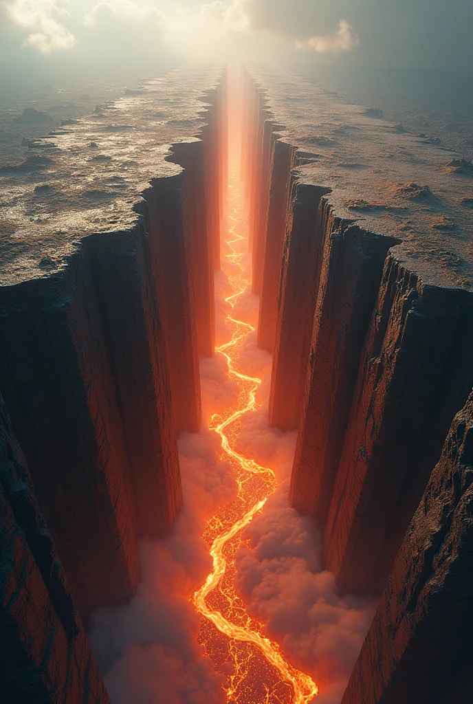 continent separating from another