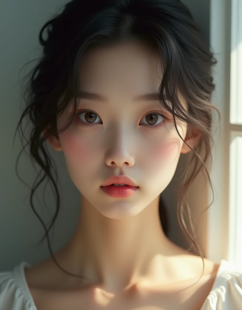 (Create a realistic and photorealistic photo image about girls)、Quarter Japanese and Quarter Korean、Shade、