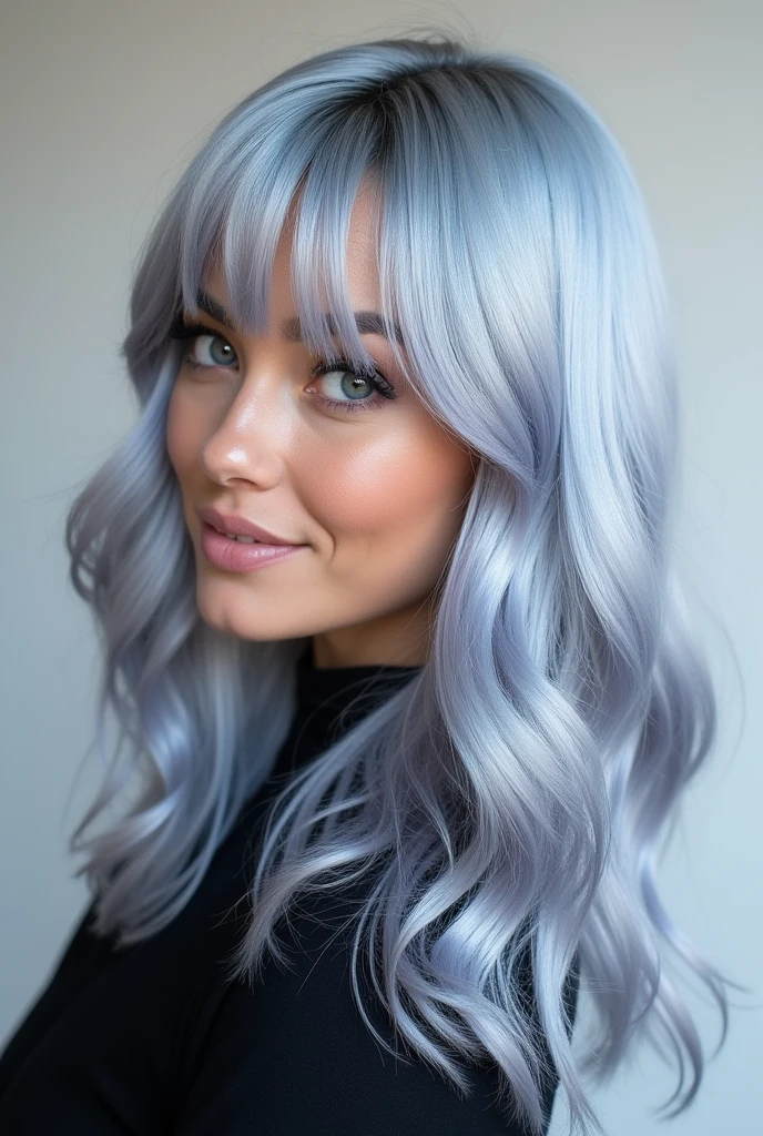 Image of how the cream toner from the L'Oréal Professionnel brand would look on your hair. The color is SILVER mJ285
