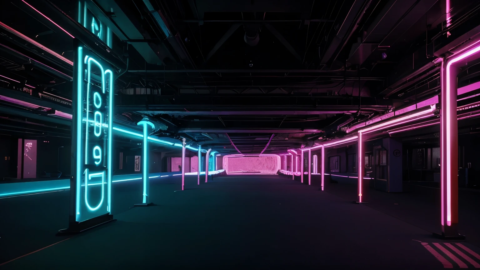 masterpiece, best quality, absurd, highres, 8k, abstract neon wallpaper for desktop, stunning