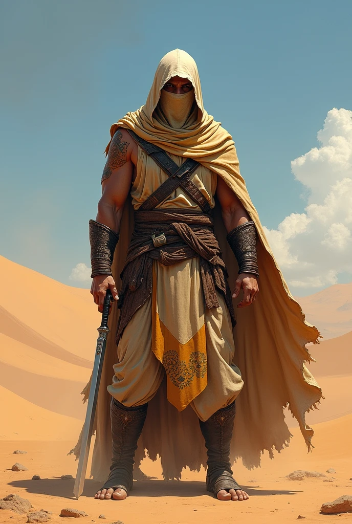 Persian warrior of the desert masked