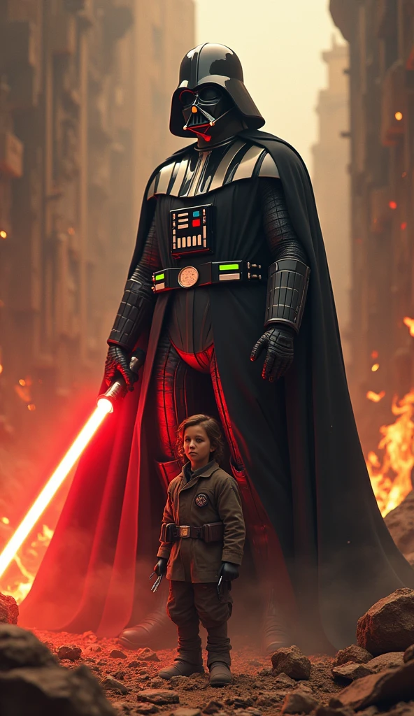 Darth Vader (Use force:1.7), Guweiz style art work, (There's fire everywhere:1.4), With Tarot Cards, Terracotta, Beauty Filter, human fighter, surrender, best quality, masterpiece, very detailed, degree of freedom, Artistic lighting, rim light, best quality, (masterpiece), (very detailed), crazy details, best quality, masterpiece, very detailed, degree of freedom, Artistic lighting, rim light, star wars theme