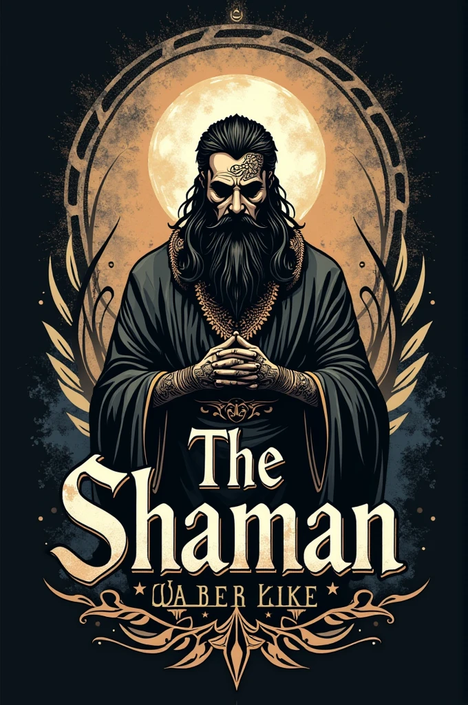 Create me a barber shop logo that says the shaman