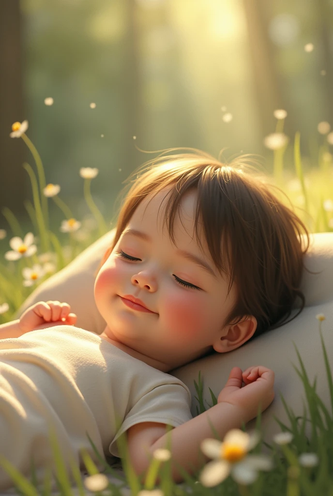 Have a child lie on their back