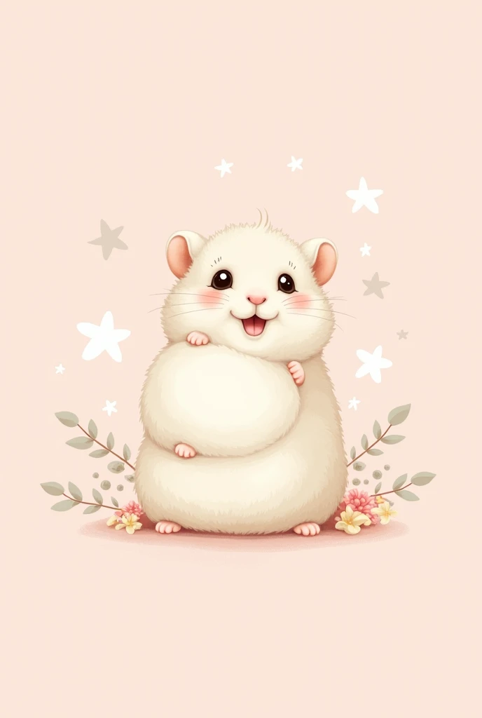 kawaii wallpaper drawing hamsters baby pink background