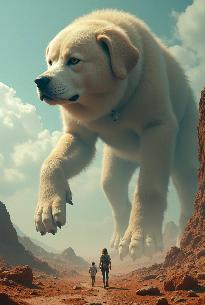 Humans the size of ants compared to Massive huge planet sized dogs