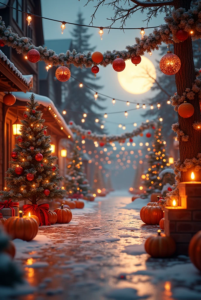 Seasonal and holiday-themed backgrounds (e.g. Christmas, Halloween) realistic, realistic light, high details, photorealistic, --no people, --ar 3:24k, 8k, 16k, full ultra hd, high resolution and cinematic photography --ar 3:2 --v 5 --upbeta --v 5 --Screen Space Reflections --Diffraction Grading --Chromatic Aberration --GB Displacement --Scan Lines --Ambient Occlusion --Anti-Aliasing FKAA --TXAA --RTX --SSAO --OpenGL-Shader’s --Post Processing --Post-Production --Cell Shading --Tone Mapping --CGI --VFX --SFX --insanely detailed and intricate --hyper maximalist --elegant --dynamic pose --photography --ambient –uplight