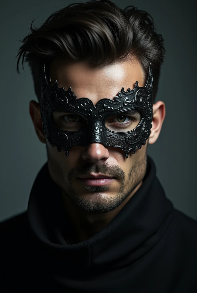 handsome man wearing a mask,