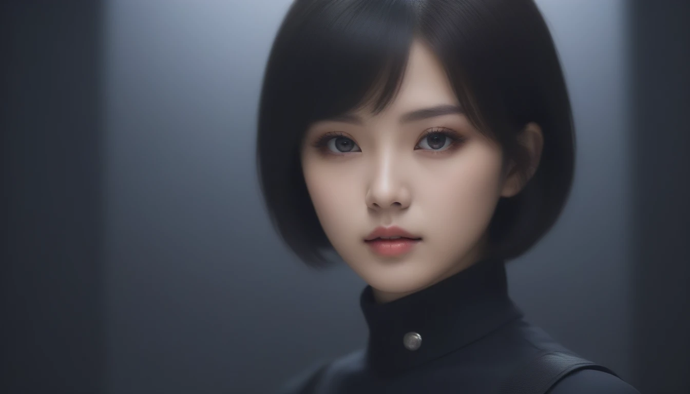 8k, Ultra-high resolution, Highest quality, masterpiece, 三分割法によるphotograph,Surreal, photograph, 1 , (:1.3), cute, cute顔, 細部までBeautiful Eyes, 細かくdetailedに,masterpiece,One Girl:1.2,Japanese women,Policewoman,close up,glaring,Black short hair,Bowl cut,ID photo,(Police officer of the future:1.3),cyber punk,Future City,white collar,((Fusion of humans and androids))(Beautiful attention to detail),Subtle details, detailedな顔,anger,Attractive eyes,(ポートレートphotograph:1.4),(Photorealistic images:1.4),Fantasy art,(Beautiful Face:1.4),美しくAttractive eyes、Beautiful Eyes,Silver residue,(Tight waist:1.4)、(Beautiful with perfect body proportions:1.4),Pink Lips,profile,(((Ideal body type))),A-cup small breasts :2,、Portraiture:2、Perfect Anatomy、鮮明なdetailed、detailed,Fashion magazine cover,Thin lips,完璧でBeautiful Face ,完璧でcute顔, Skin with attention to detail, Perfect limbs、Narrow waist,Surreal,Light and shadow,spotlight