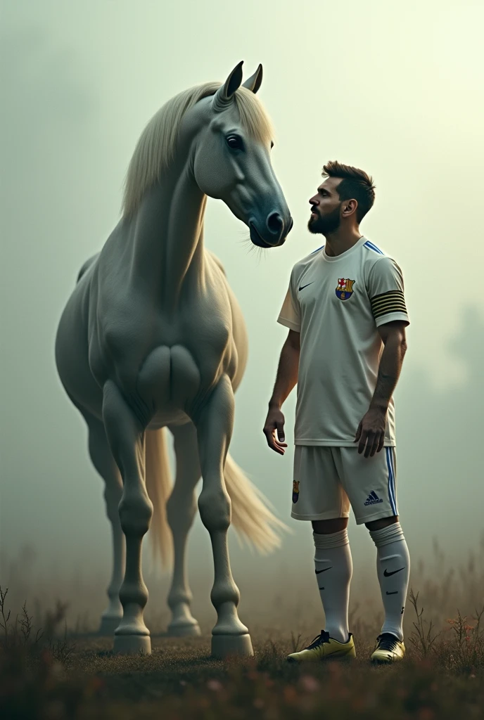 messi with a horse