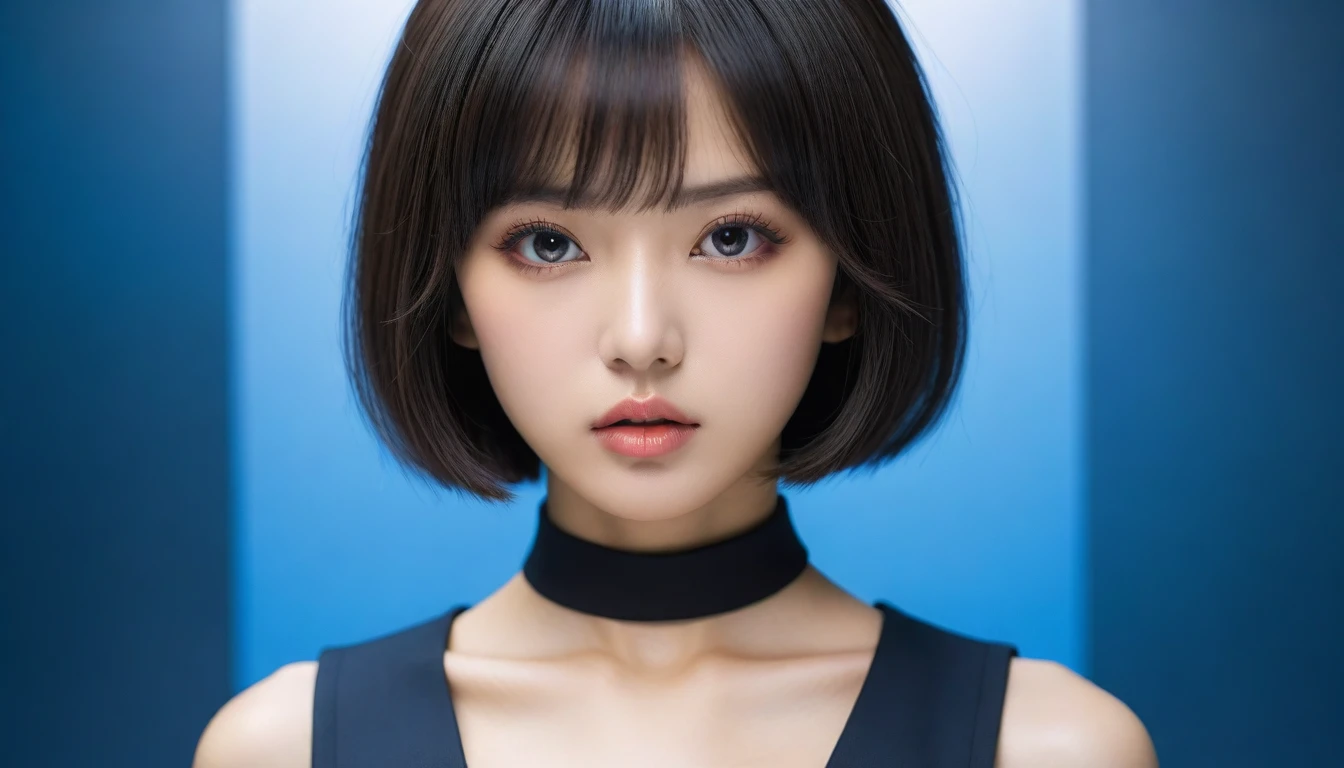 8k, Ultra-high resolution, Highest quality, masterpiece, 三分割法によるphotograph,Surreal, photograph, 1 , (:1.3), cute, cute顔, 細部までBeautiful Eyes, 細かくdetailedに,masterpiece,One Girl:1.2,Japanese women,Policewoman,close up,glaring,Black short hair,Bowl cut,ID photo,(Police officer of the future:1.3),cyber punk,Future City,white collar,((Fusion of humans and androids))(Beautiful attention to detail),Subtle details, detailedな顔,anger,Attractive eyes,(ポートレートphotograph:1.4),(Photorealistic images:1.4),Fantasy art,(Beautiful Face:1.4),美しくAttractive eyes、Beautiful Eyes,Silver residue,(Tight waist:1.4)、(Beautiful with perfect body proportions:1.4),Pink Lips,profile,(((Ideal body type))),A-cup small breasts :2,、Portraiture:2、Perfect Anatomy、鮮明なdetailed、detailed,Fashion magazine cover,Thin lips,完璧でBeautiful Face ,完璧でcute顔, Skin with attention to detail, Perfect limbs、Narrow waist,Surreal,Light and shadow,spotlight