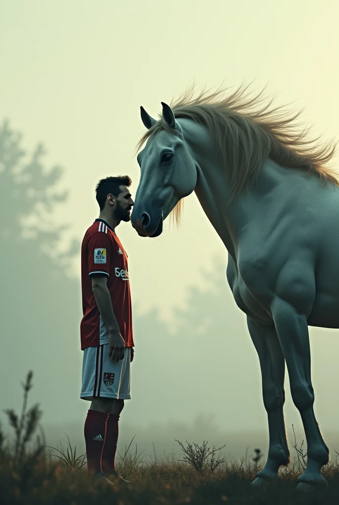 messi with a horse