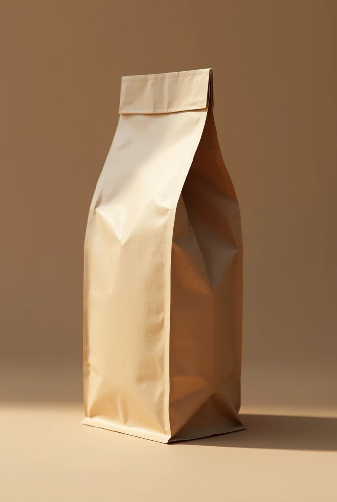 Clean Sketch Kraft Type Coffee Packaging. No logos or guides. remove the shadows . Add background to contrast the packaging Remove all branding and logos. to be seen from the front