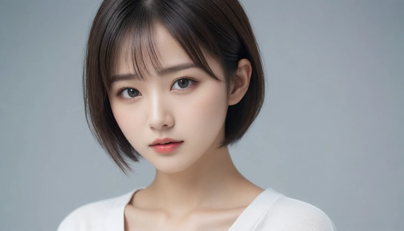 8k, Ultra-high resolution, Highest quality, masterpiece, 三分割法によるphotograph,Surreal, photograph, 1 , (:1.3), cute, cute顔, 細部までBeautiful Eyes, 細かくdetailedに,masterpiece,One Girl:1.2,Japanese women,Policewoman,close up,glaring,Black short hair,Bowl cut,ID photo,(Police officer of the future:1.3),cyber punk,Future City,white collar,((Fusion of humans and androids))(Beautiful attention to detail),Subtle details, detailedな顔,anger,Attractive eyes,(ポートレートphotograph:1.4),(Photorealistic images:1.4),Fantasy art,(Beautiful Face:1.4),美しくAttractive eyes、Beautiful Eyes,Silver residue,(Tight waist:1.4)、(Beautiful with perfect body proportions:1.4),Pink Lips,profile,(((Ideal body type))),A-cup small breasts :2,、Portraiture:2、Perfect Anatomy、鮮明なdetailed、detailed,Fashion magazine cover,Thin lips,完璧でBeautiful Face ,完璧でcute顔, Skin with attention to detail, Perfect limbs、Narrow waist,Surreal,Light and shadow,spotlight