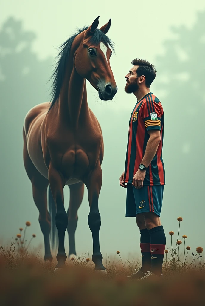 messi with a horse
