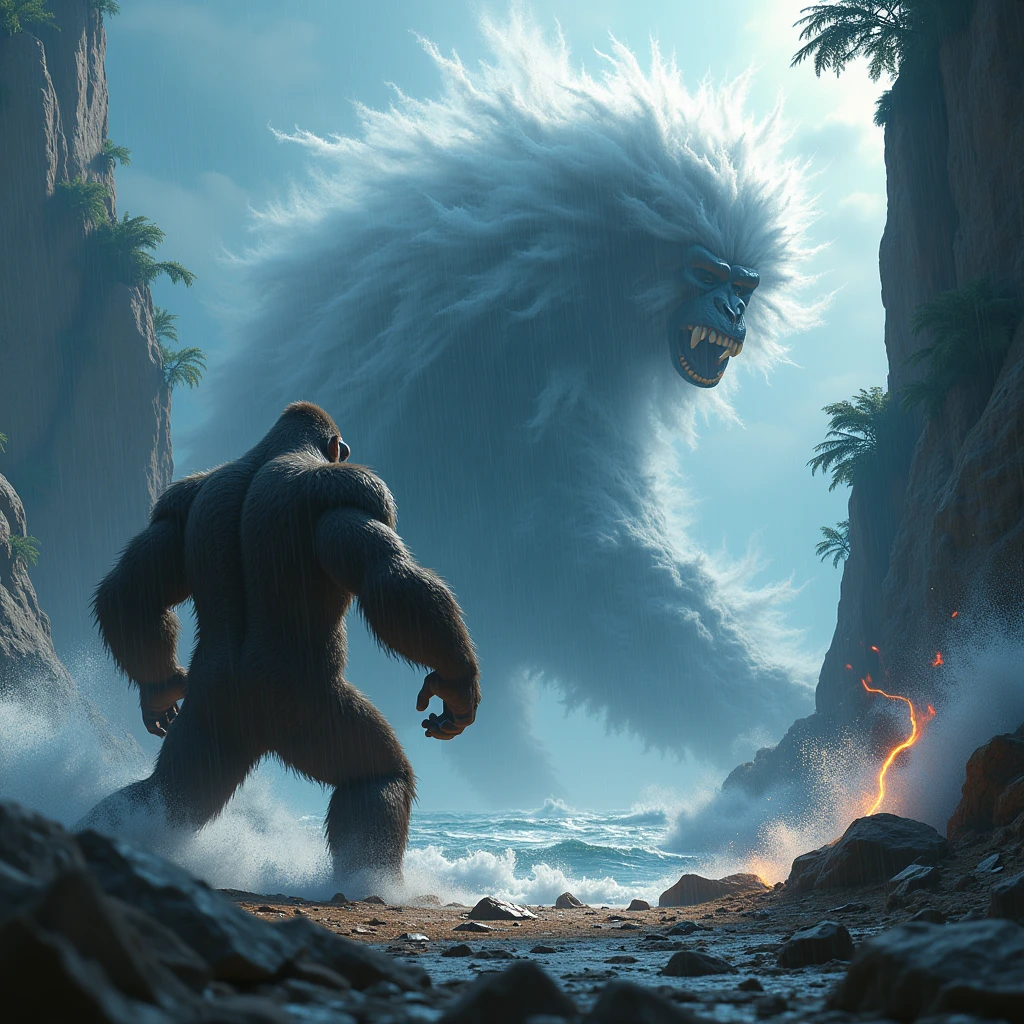 3D Animation、Gorilla vs. Typhoon