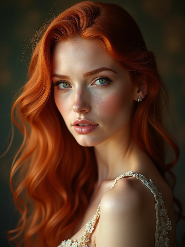 ((((photorealistic)))), photo of world's most beautiful and drop dead gorgeous redhead girl of all time, sexy pose, seductive facial expression, photorealistic, hyperrealism, ultra sharp, ultra focused, masterpiece, best quality, highres, UHD, depth of field, 4k, RTX, HDR, __hairstyles__, __expressions__, __camera_effects__, __camera_focus__, __lighting__
