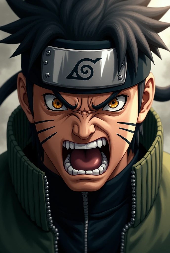 Naruto angry focusing on his face