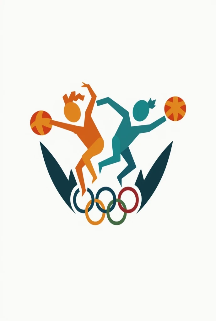 An abstract logo for school olympics