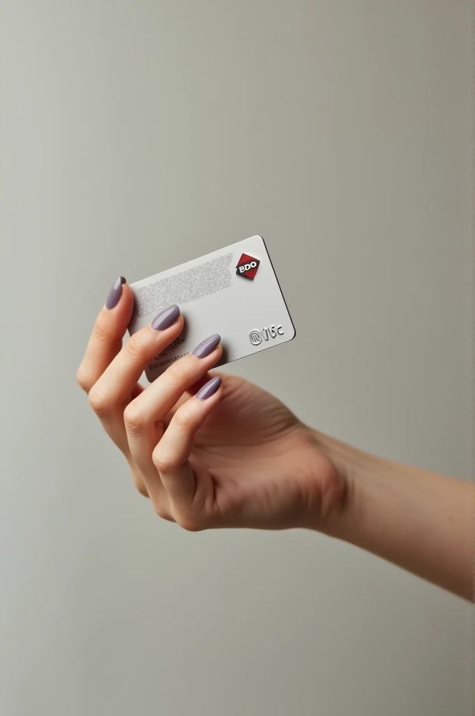 1 BDO credit card in woman hand