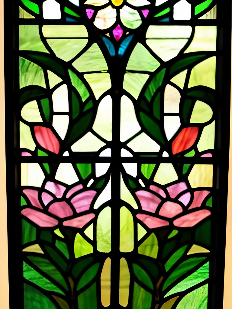 a stained glass window with pink flowers and leaves, by Louis Comfort Tiffany, stained glass!!, stained glass art, stained glass, stained glass window!!!!!, with lotus flowers, beautiful stained glass window, stain glass, stained glass style, beautiful glass work, (art nouveau), ( art nouveau ), art nouveau, backlit stained glass, inspired by Louis Comfort Tiffany