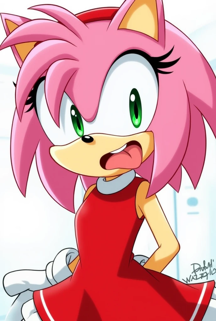 amy rose tongue out