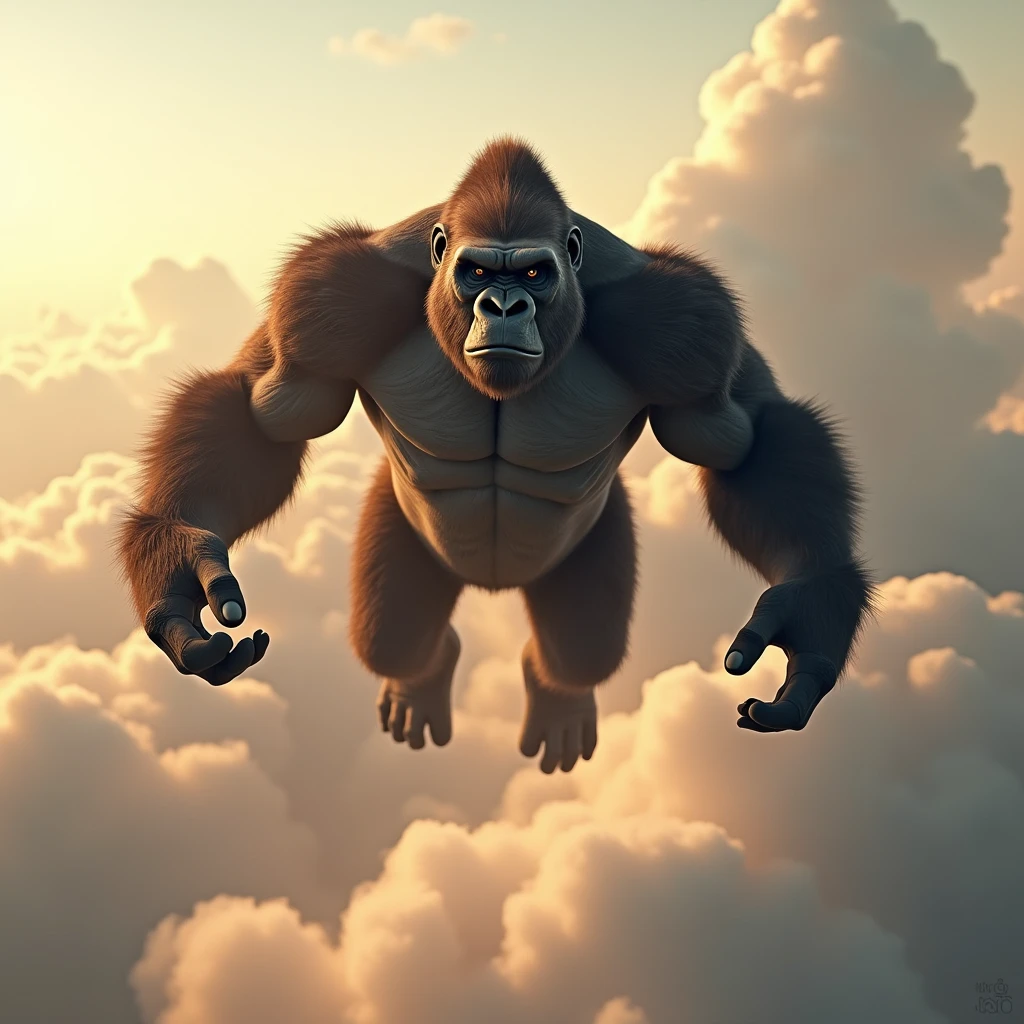 3D Animation、Flying Gorilla