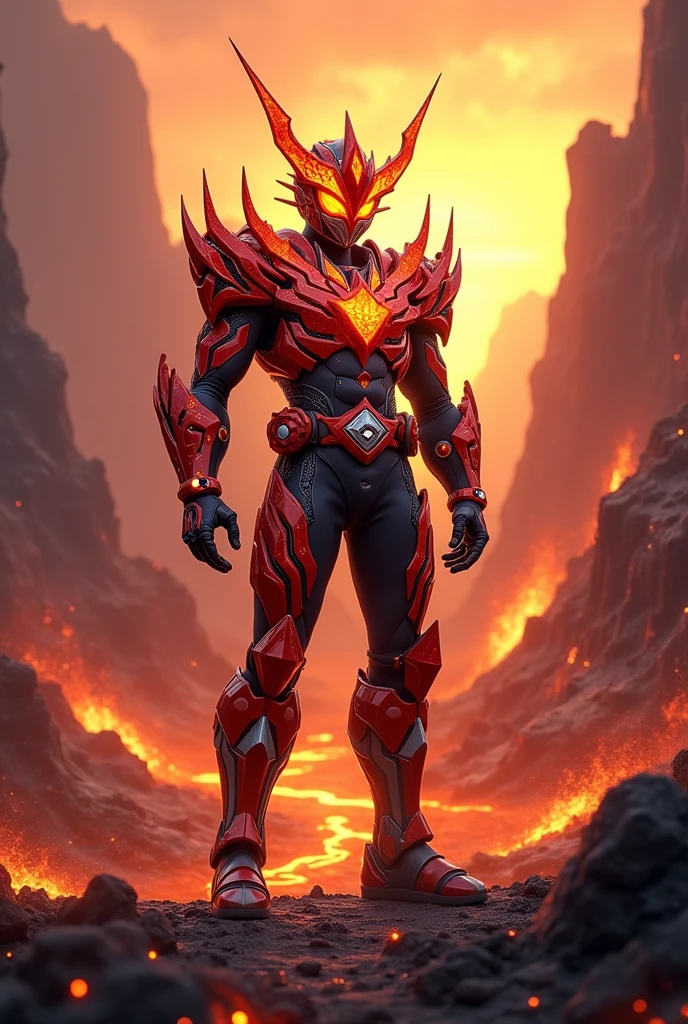 Kamen Rider Gotchard Daybreak with a more volcanic style